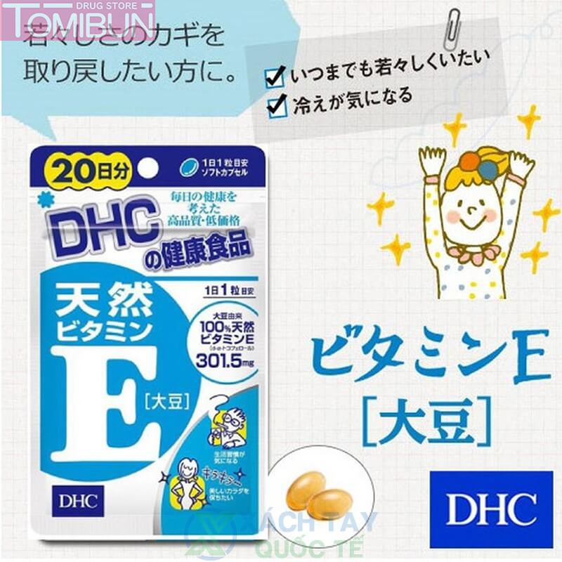 VIÊN UỐNG BỔ SUNG VITAMIN E DHC (60 NGÀY)