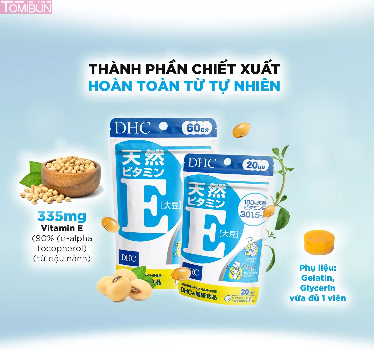 VIÊN UỐNG BỔ SUNG VITAMIN E DHC (60 NGÀY)