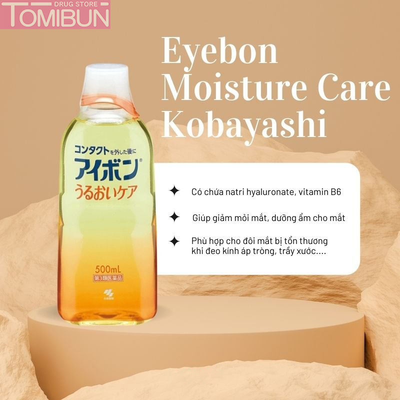 NƯỚC RỬA MẮT KOBAYASHI EYEBON MOISTURE CARE 500ML MÀU CAM